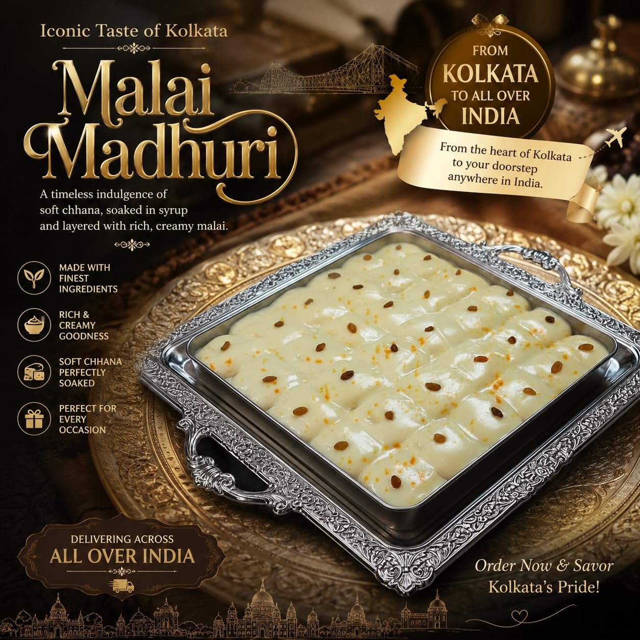 Malai Madhuri - The Creamy, Velvet Dream of Traditional Bengali Sweets