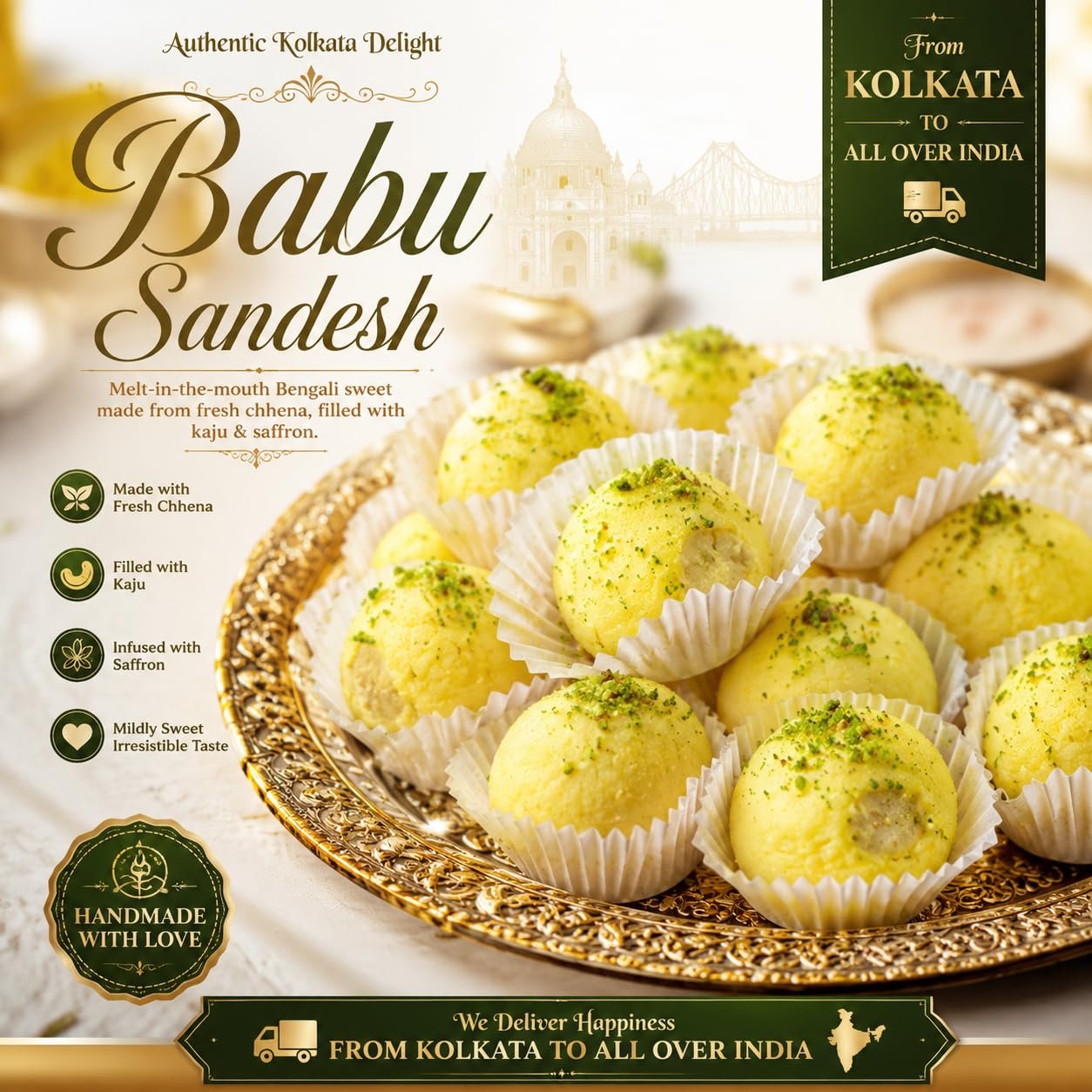 Babu Sandesh - The Golden Standard of Traditional Kolkata Sweets