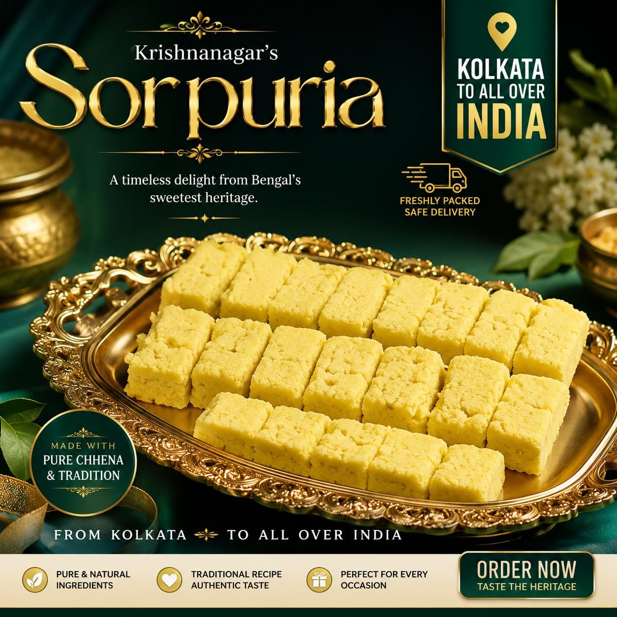 Krishnanagar's Sarpuriya - The Legendary Layered Cream Sweet