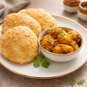 Radhaballavi with Aloo Dum - The Ultimate Kolkata Breakfast Experience