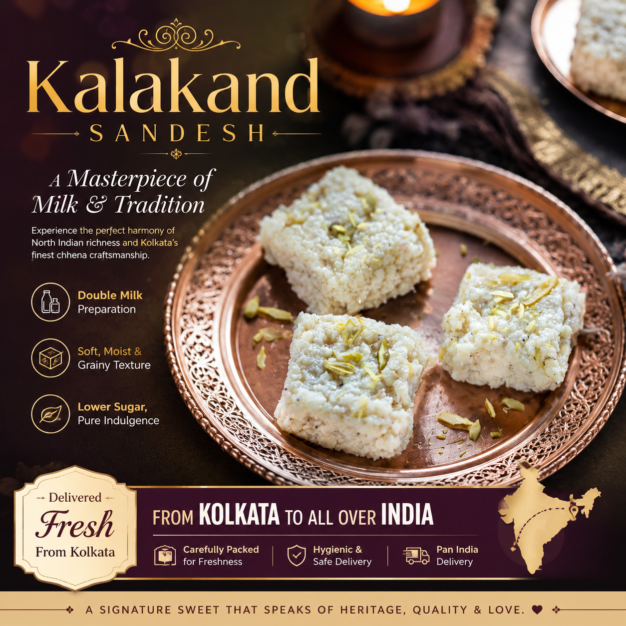 Kalakand Sandesh - The Creamy, Melt-in-the-Mouth Legend of Kolkata