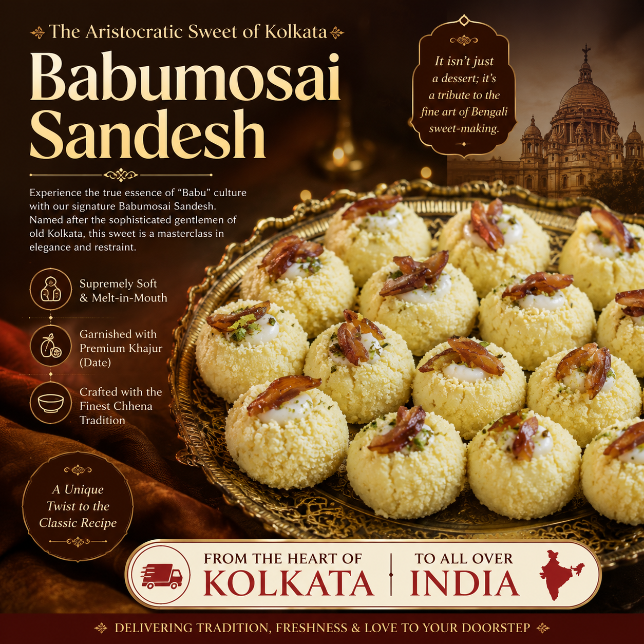 Babumosai Sandesh - The Aristocratic Sweet of Kolkata