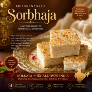 Krishnanagar's Sorbhaja - The Golden-Fried Cream Indulgence