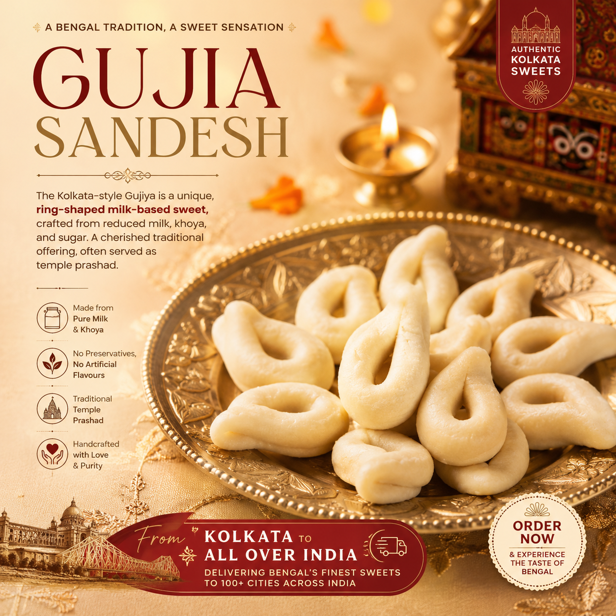 Gujia - Crispy Crunch Meets Soft, Creamy Filling