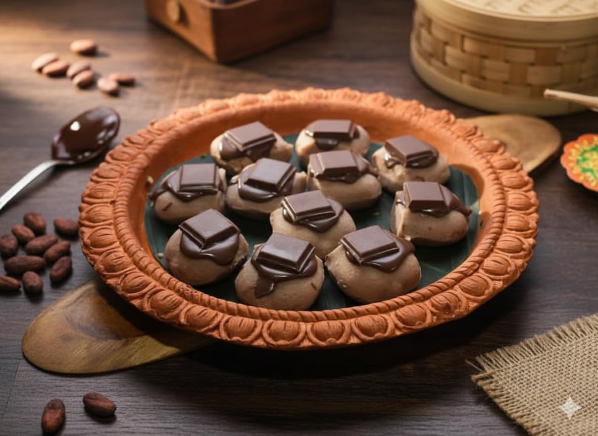 Chocolate Talsas Sandesh - The Iconic Palmyra Shape with a Cocoa Soul