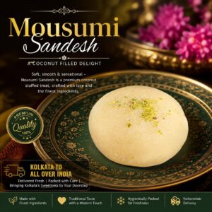 Mousumi Sandesh: The Coconut-Stuffed Jewel of Kolkata’s Sweet Heritage