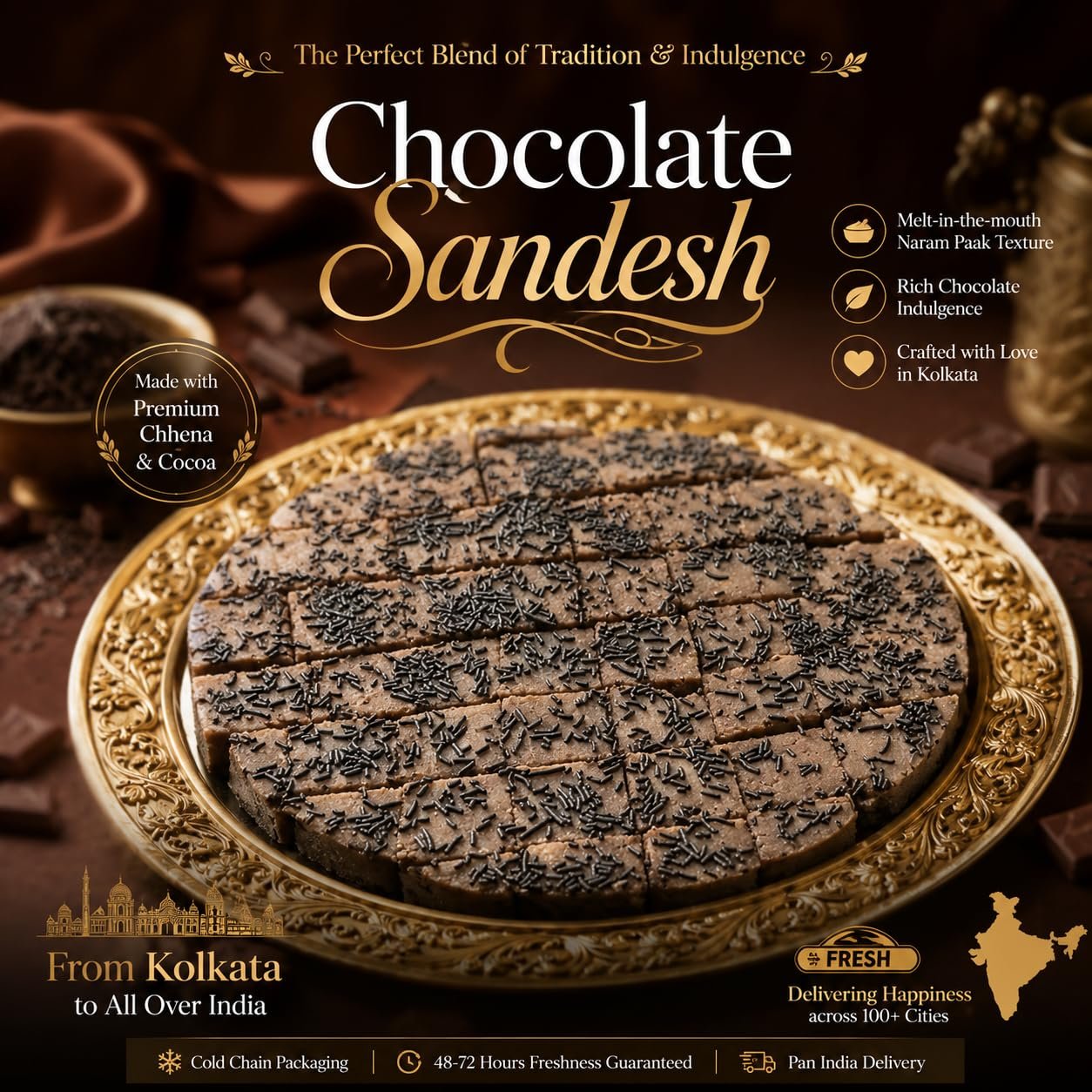 Chocolate Sandesh - Where Bengal's Heritage Meets the World’s Favorite Flavour