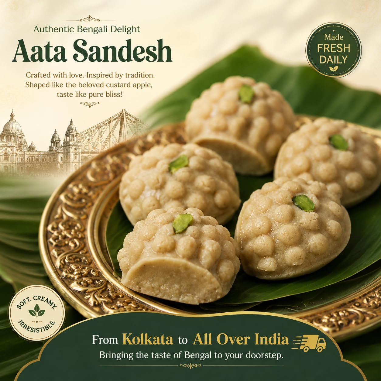 Korapak Aata Sandesh - The Timeless, Fudgy Icon of Bengal’s Sweet Heritage