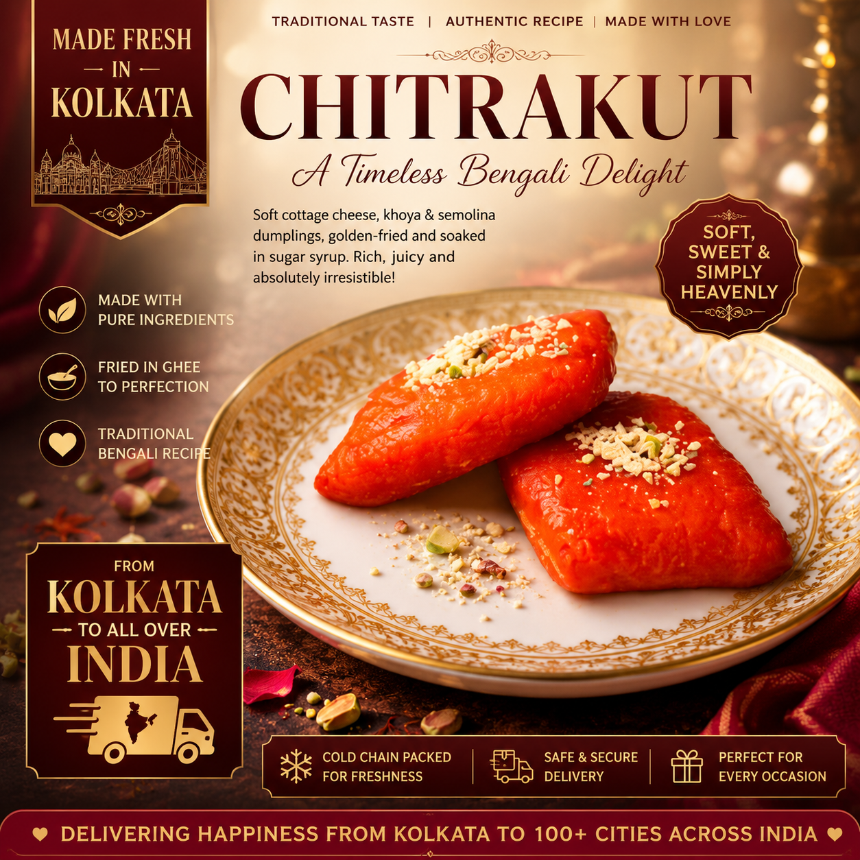 Chitrakut - The Golden, Syrupy Rectangles of Bengali Heritage