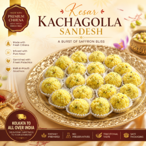 Kesar Kanchagolla Sandesh - The Purest, Softest "Cloud" of Bengal