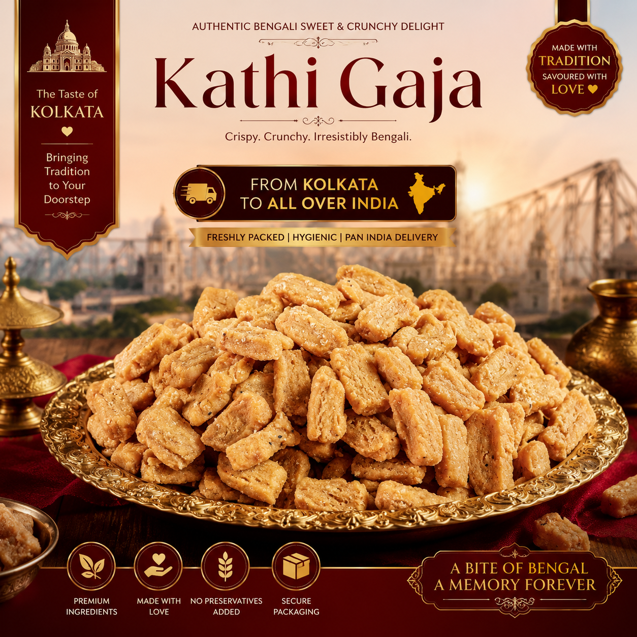 Kathi Gaja - The Golden, Crispy Stick of Bengal’s Heritage Confectionery