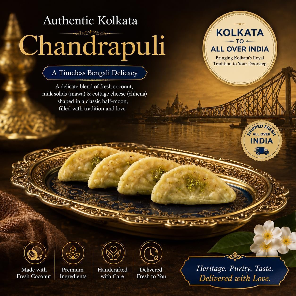Chandrapuli Sandesh - The Radiant Half-Moon of Bengali Tradition