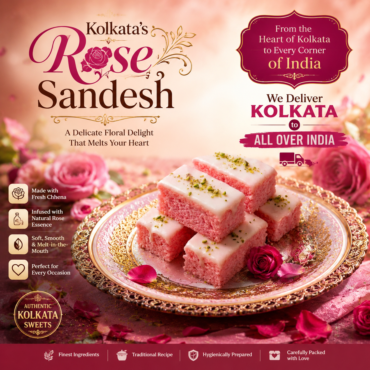 Rose Sandesh - The Floral Poetry of Kolkata’s Fusion Kitchen