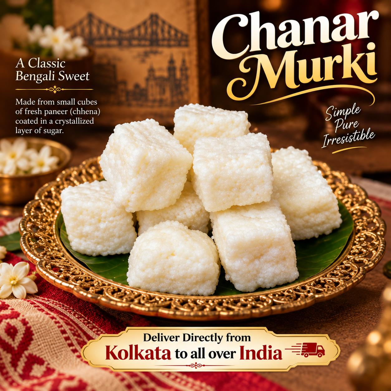Chanar Murki -  The Legendary Sugar-Glazed Cube of Bengali Heritage